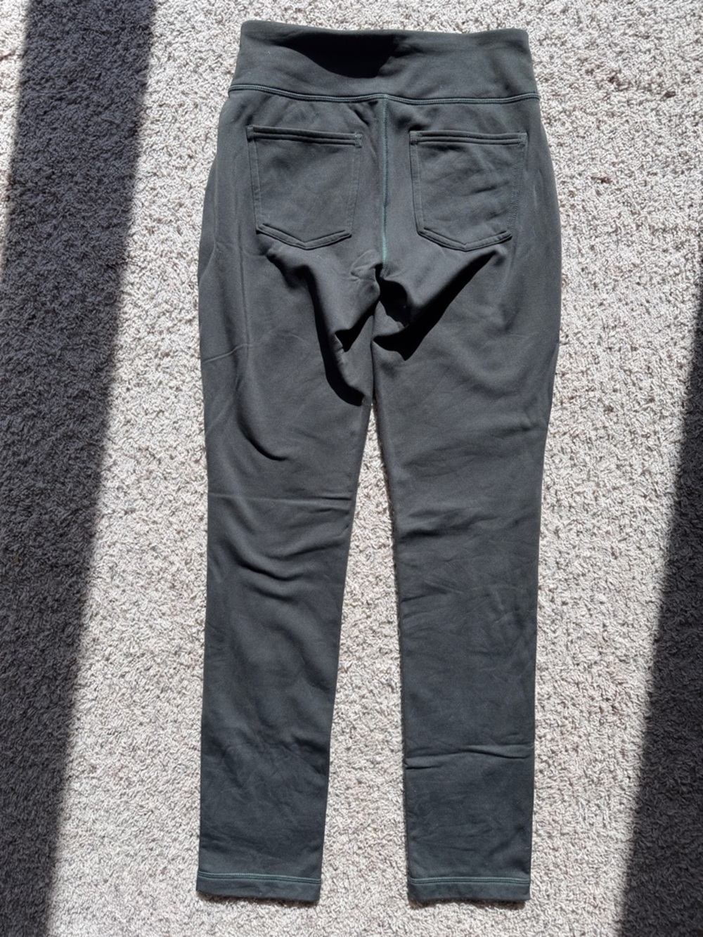 Duluth Trading NoGA Olive Green Fleece Active Leggings - Picture 3 of 4